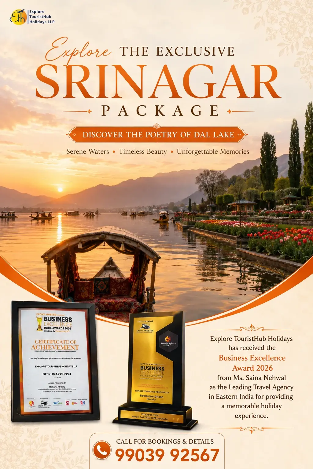 Srinagar tour package from Chennai