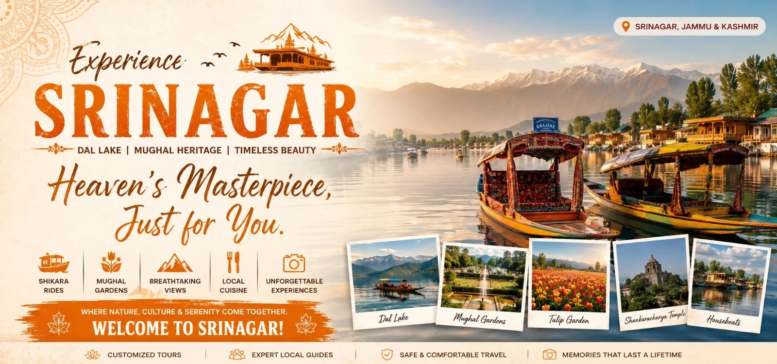 Srinagar package tour from Chennai with Touristhubholidays - The Best Srinagar Tour Operator