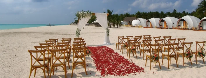 happy guest at Praveg atoll's Thinnakara resort