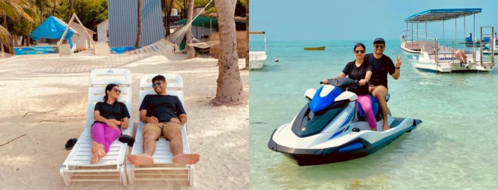 happy guest at lakshadweep with Touristhub Holidays