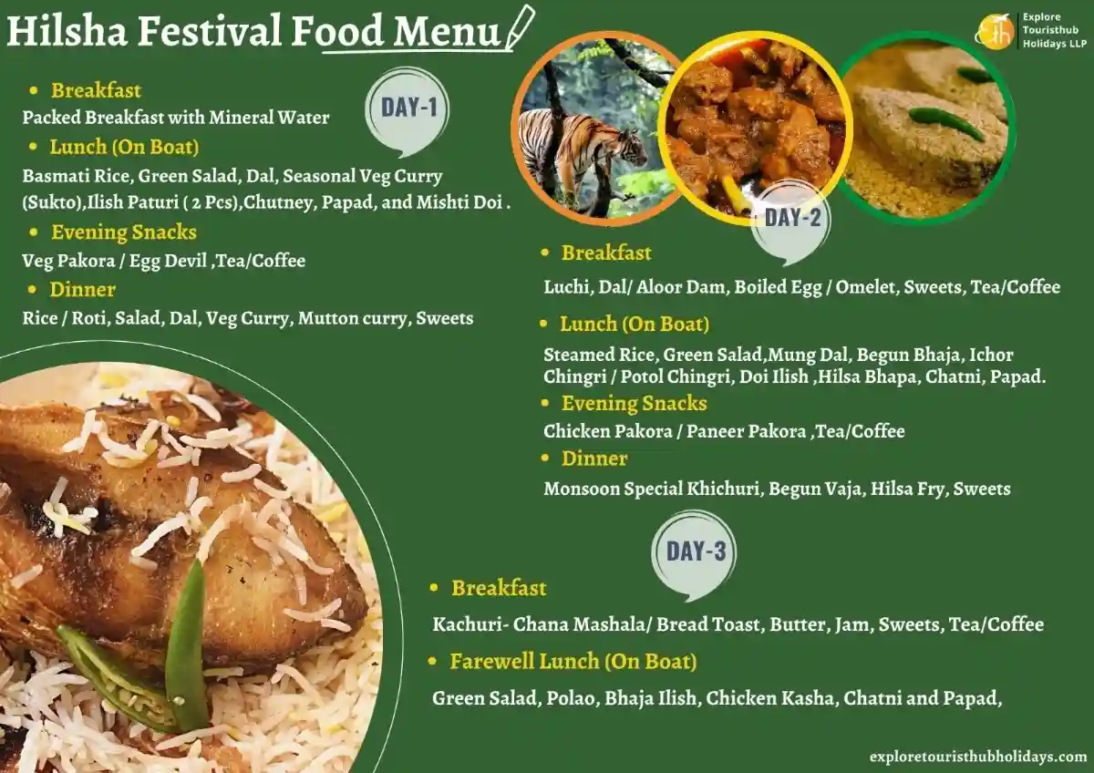 sundaraban tour package menu